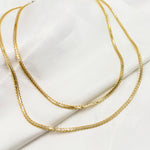 Load image into Gallery viewer, 0502213SG. Sterling Silver and Gold Plated Flat Wheat Necklace
