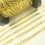 Load image into Gallery viewer, 100R13FG1T2A9L001byFt. 14K Solid Yellow Gold Flat Curb Chain by Foot
