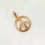 Load image into Gallery viewer, DP228. Diamond Sterling Silver Round Peace Pendant
