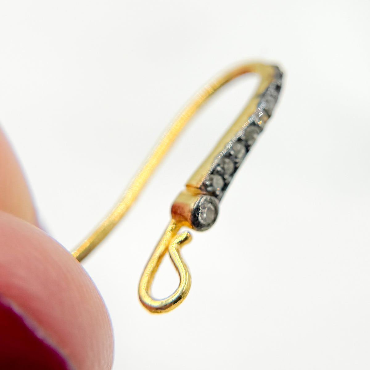 DC498. Diamond Sterling Silver Ear Wire