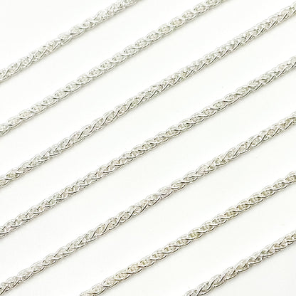 473SS. 925 Sterling Silver Wheat Chain