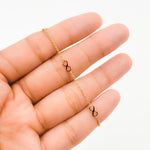 Load image into Gallery viewer, BRSET399. 14k Solid Yellow Gold Infinity Link Bracelet