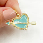 Load image into Gallery viewer, DP654A. Diamond Sterling Silver Heart Enamel Pendant
