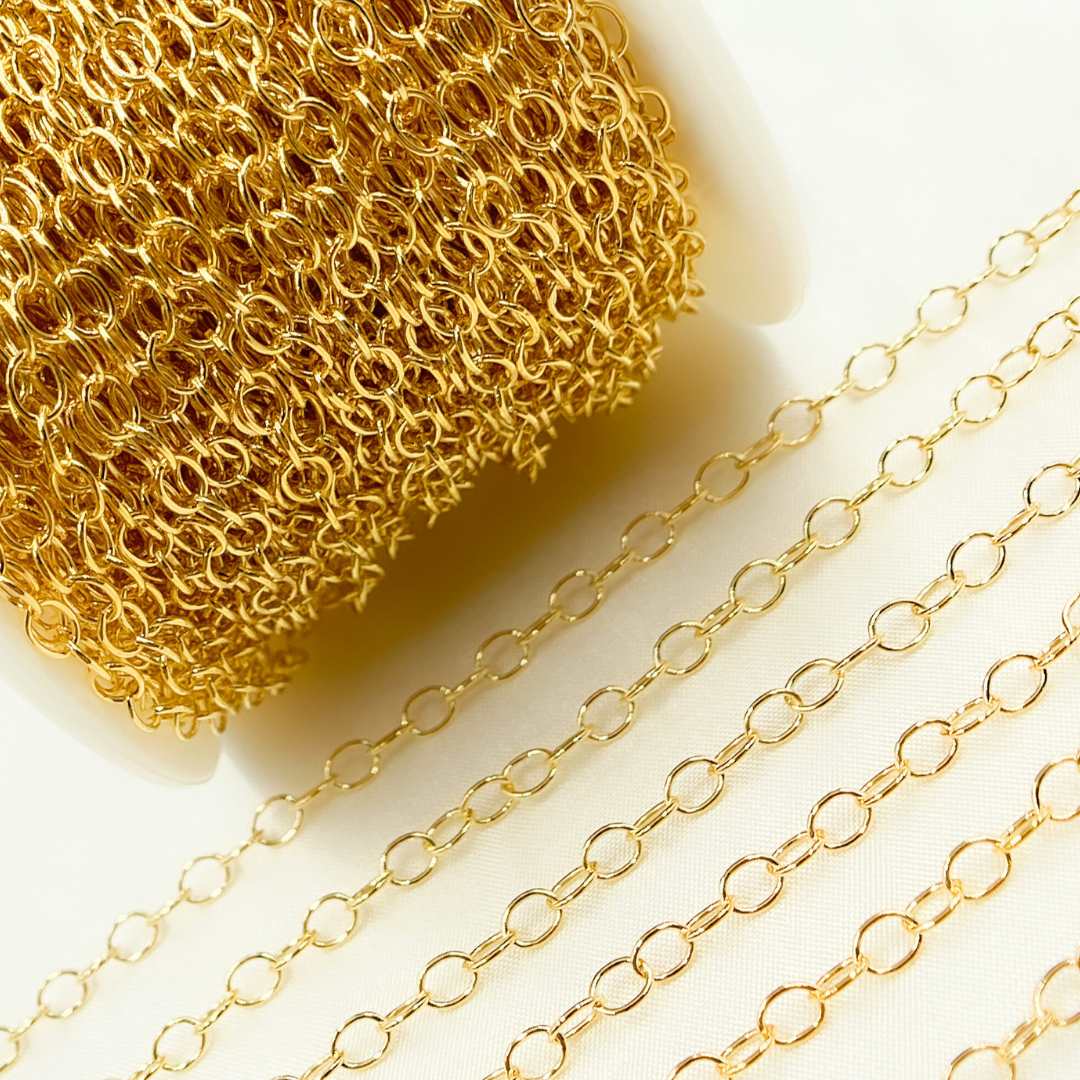 2207GF. 14k Gold Filled Smooth Oval Link Chain