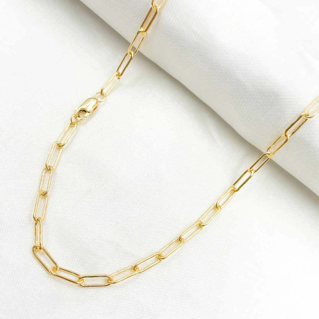 2903GFNecklace. 14k Gold-Filled Smooth Paperclip Necklace