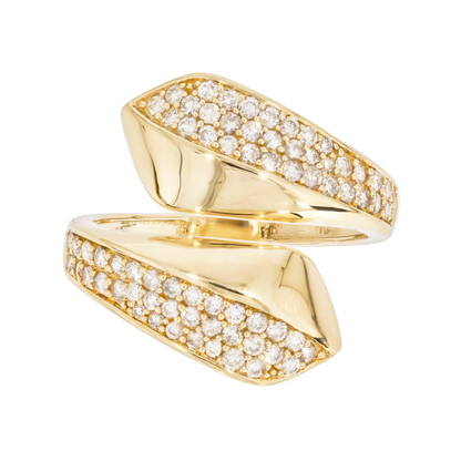 14K Solid Gold Diamond Band Ring. MRN00262