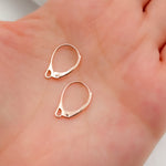 Load image into Gallery viewer, LB0RGP. Rose Gold Plated Plain Leverback with Ring Ear Wire
