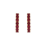 Load image into Gallery viewer, EHZ57608. 14K Solid Gold Gemstone Huggies