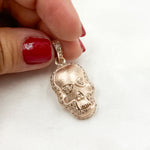 Load image into Gallery viewer, DP138. Diamond &amp; Sterling Silver Skull Pendant
