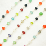 Load image into Gallery viewer, MGS19. Multi Gemstone 925 Sterling Silver Wire Chain
