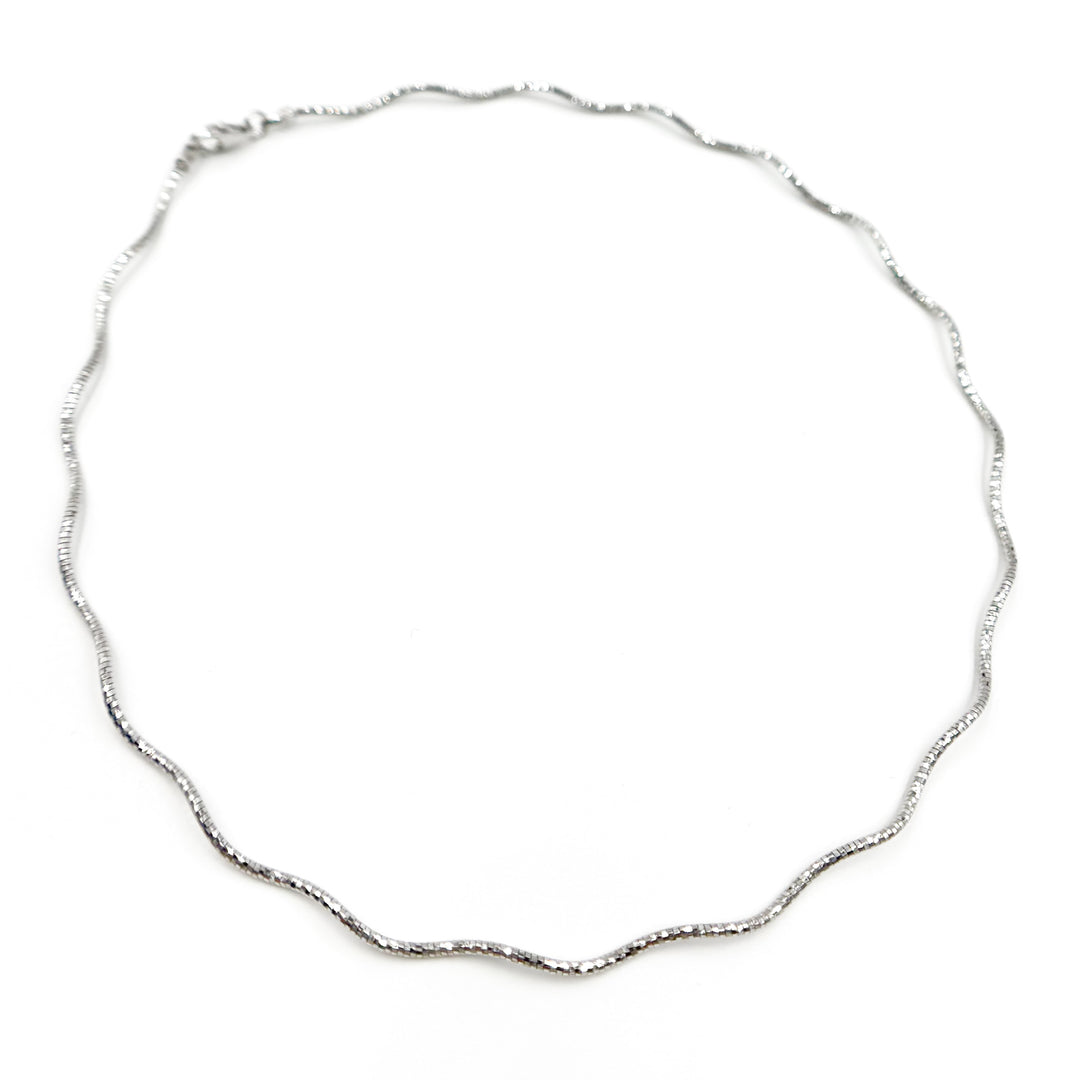 Sterling Silver Snake Omega Necklace
