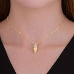 Load image into Gallery viewer, DHP00179. 14K Solid Gold Diamond Rhombus Pendant Necklace