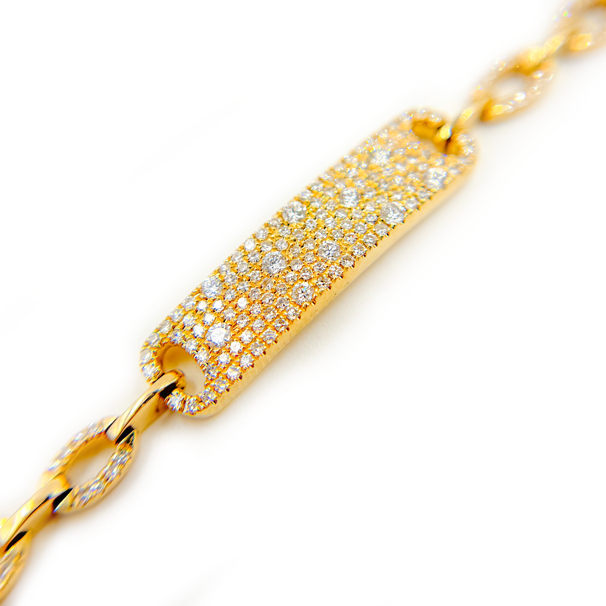 Buy 14k Solid Yellow Gold Diamond Fancy Bracelet