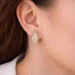 Load image into Gallery viewer, EFL54138. 14k Solid Gold Diamond Horn Studs Earrings