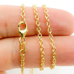 Load image into Gallery viewer, 14K Solid Gold Smooth Cable Necklace. 050KF

