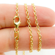 14K Solid Gold Cable Chain
