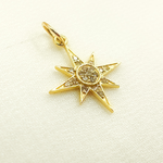 Load image into Gallery viewer, GDP208. 14K Solid Gold Diamond Star Charm
