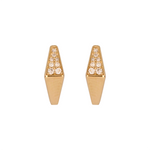 Load image into Gallery viewer, DHE00179. 14K Solid Gold Diamond Rhombus Earrings