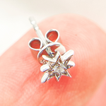 Load image into Gallery viewer, ER413159W. 14K Solid White Gold Star Diamond Studs
