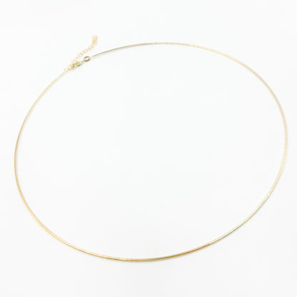 100J05SPGRHF034. 14K Solid Gold Adjustable Cord Choker Necklace