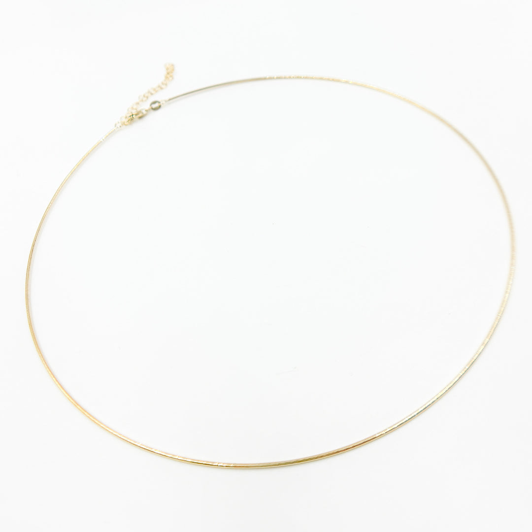 100J05SPGRHF034. 14K Solid Gold Adjustable Cord Choker Necklace