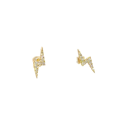 ER415222Y. 14K Solid Gold Diamond Ray