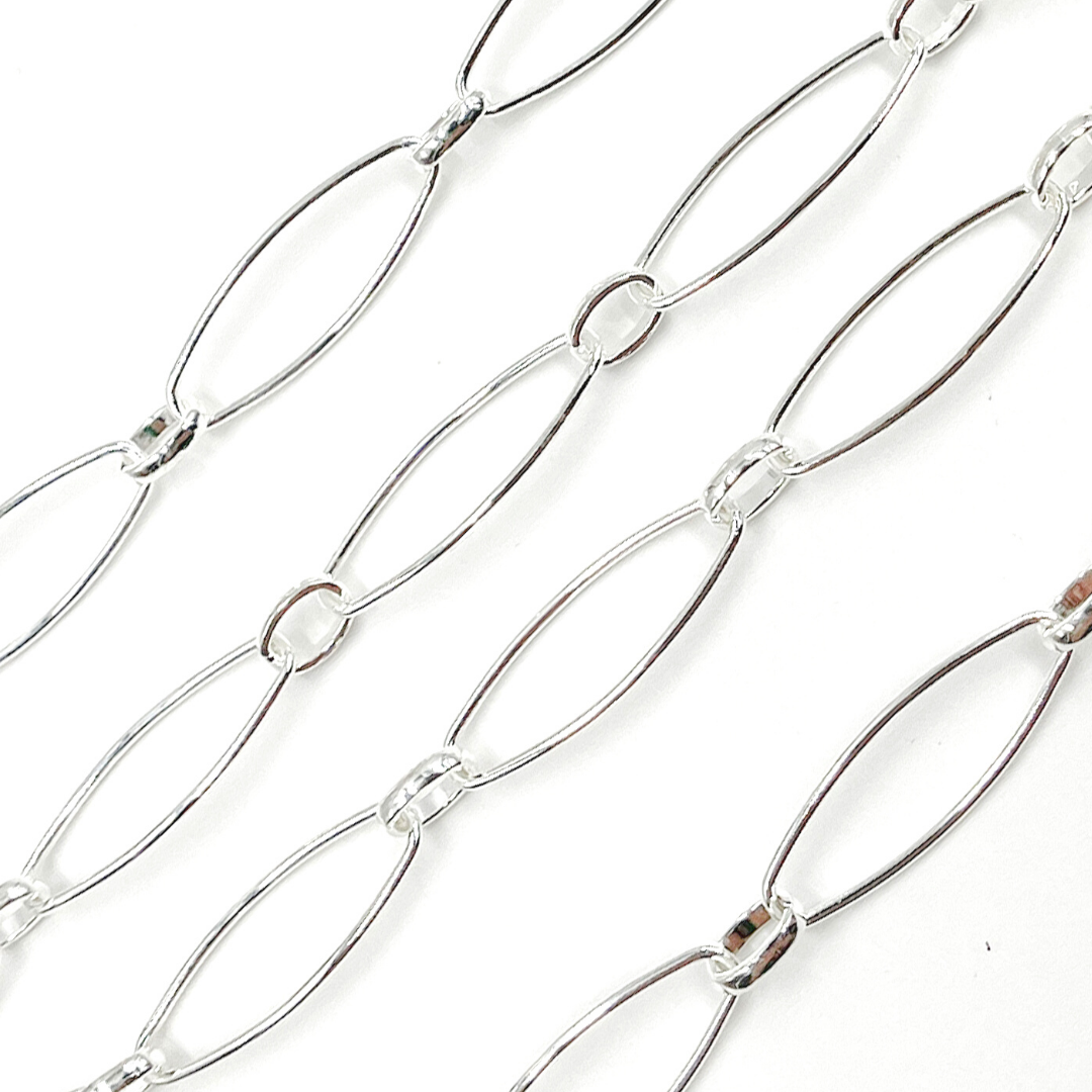 925 Sterling Silver Oval Link Chain. V159SS