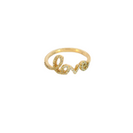 Load image into Gallery viewer, 14K Solid Gold Love Word Ring. RFE17924

