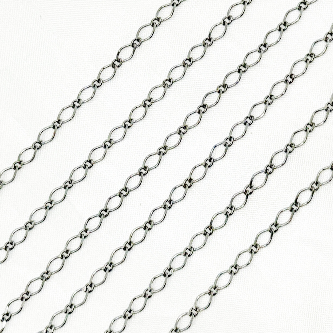 Oxidized 925 Sterling Silver Long & Short Link