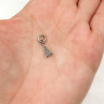 Load image into Gallery viewer, DC929. Diamond Sterling Silver Triangle Charm
