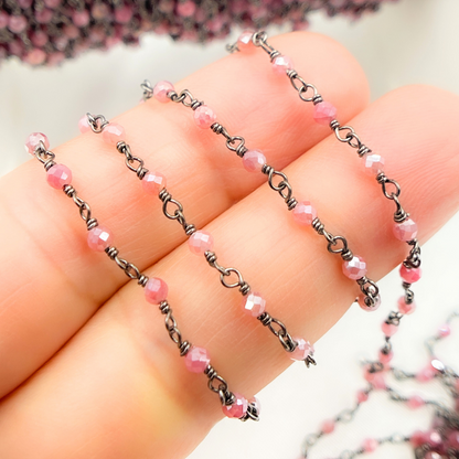 Coated Red Quartz Wire Chain. CQU24