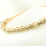 Load image into Gallery viewer, 14K Solid Gold Bangle with Diamonds. KG97
