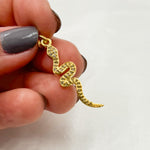 Load image into Gallery viewer, DP356. Diamond Sterling Silver Snake Pendant
