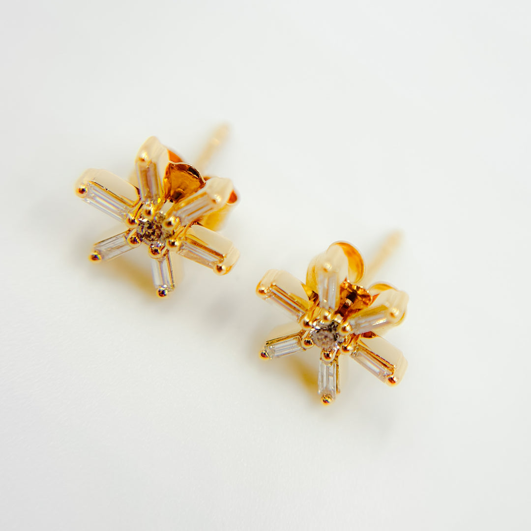 Buy 14K Solid Gold Diamond Studs