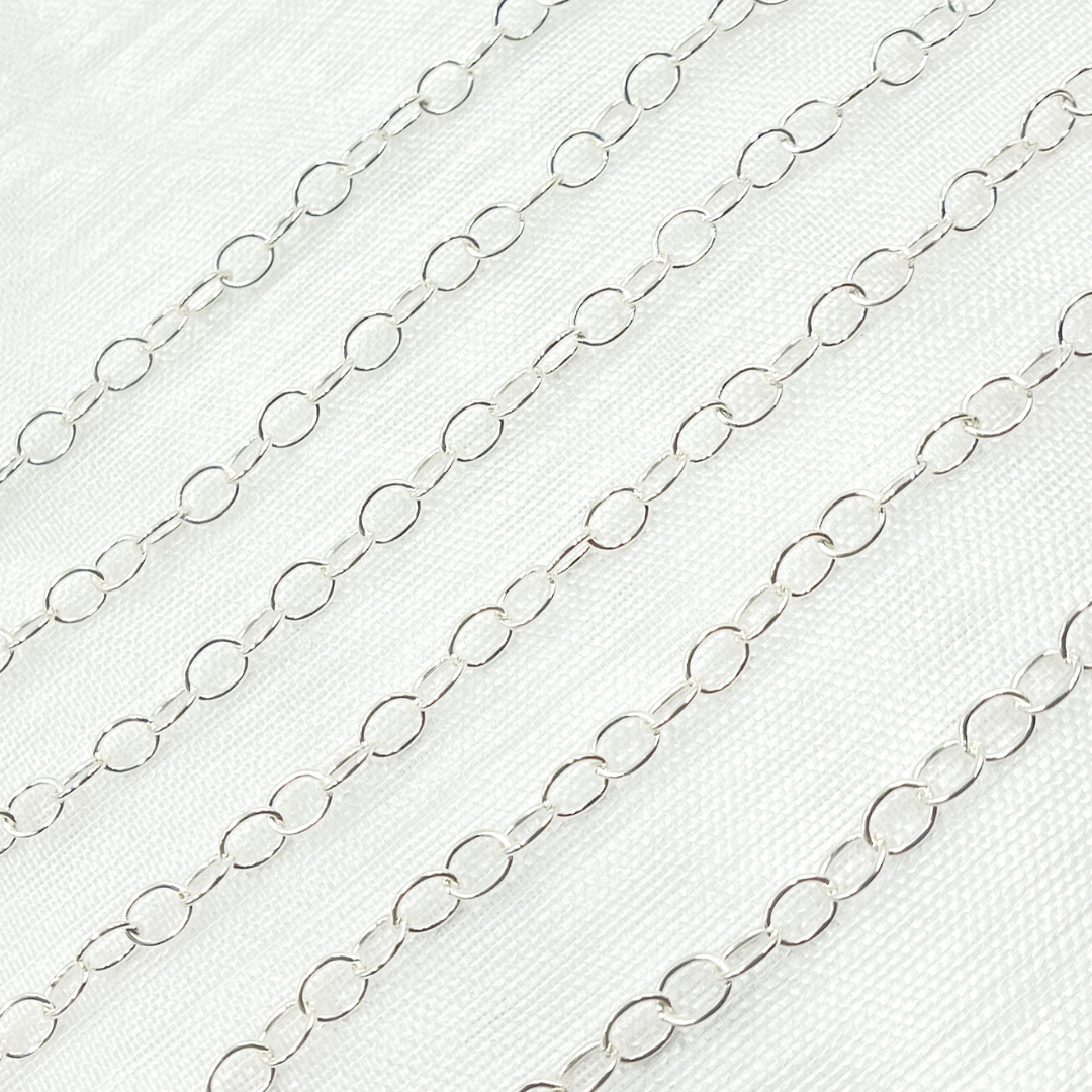 2207SS. 925 Sterling Silver Round Link Chain