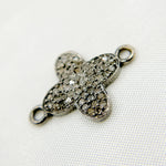 Load image into Gallery viewer, DC923. Diamond Sterling Silver Clover Connector
