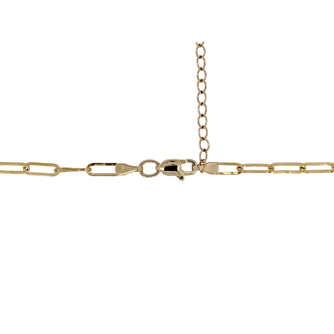 NFI72686. 14K Solid Gold Diamond Fancy Necklace