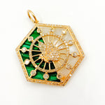 Load image into Gallery viewer, Buy Now 14K Gold Hexagon Butterfly Pendant