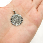 Load image into Gallery viewer, DP375. Diamond Sterling Silver Round Peace Pendant
