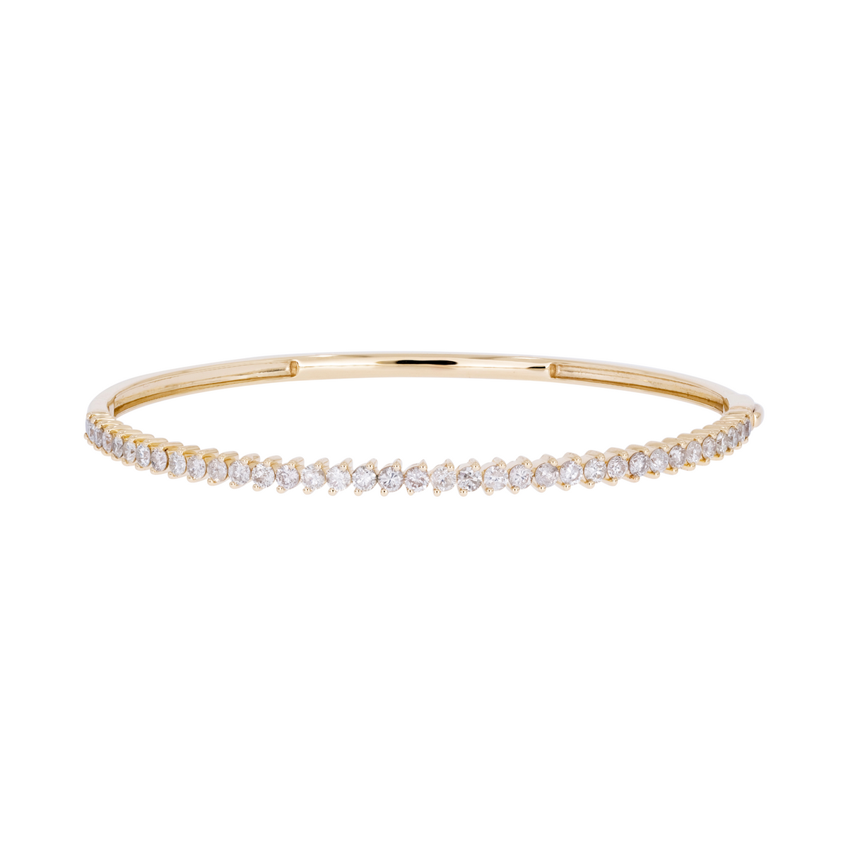 BNN68393. 14K Solid Gold Diamond Bangle
