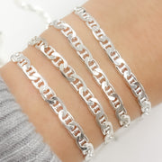 Y77SS. Sterling Silver Flat Marina Link Chain