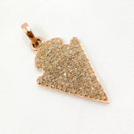 Load image into Gallery viewer, DC358. Diamond Sterling Silver Rose Gold Plated Arrow Head Pendant
