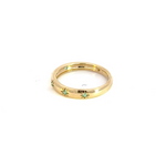 Load image into Gallery viewer, 14K Solid Gold Emerald Stars Band Ring. RAZ01551EM
