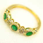 Load image into Gallery viewer, 14K Solid Gold Diamond and Emerald Ring. RAC01373EM
