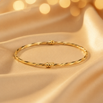 Load image into Gallery viewer, Bangle6. 14K Gold Twisted Hollow Bangle Bracelet