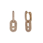 Load image into Gallery viewer, EFK54358. 14K Solid Gold Diamond Dangle Earrings