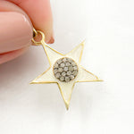 Load image into Gallery viewer, DP773A. Diamond Sterling Silver Star Enamel Pendant
