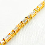 Load image into Gallery viewer, 14k Solid Gold Diamond Baguette Bracelet. BTN65081
