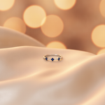 Load image into Gallery viewer, RAB02560. 14K Solid Gold Diamond and Gemstone Flower Ring