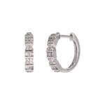 Load image into Gallery viewer, EHD57621. 14k Solid Gold Diamond Hoop Earrings